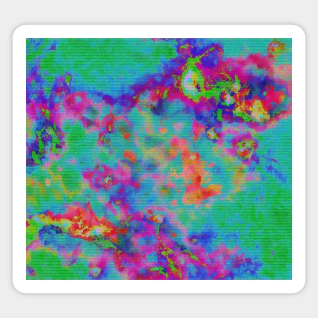 Cosmic Cyber Rainbow Tech Glitch Sticker by softbluehum